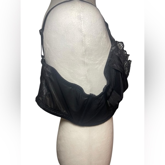 Torrid Black Lace Satin Strappy Bralette Size 3 #FeelTheFit Underwire Plus NWT - Picture 5 of 9
